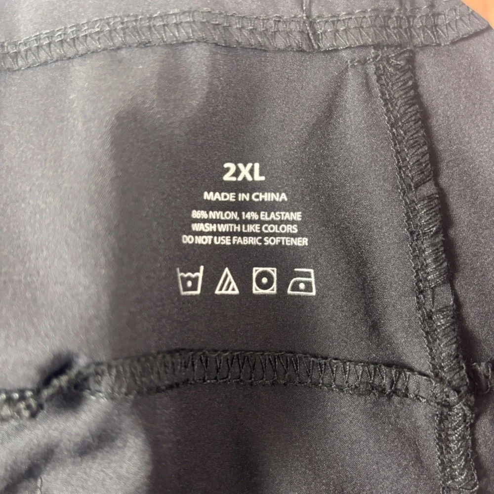 Unbranded‎ Mens Black Cargo Shorts 2XL Nylon Elastane Lightweight Utility Hiking